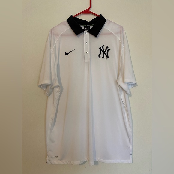 Nike New York Yankees Player Issue Player Worn Dri-Fit Polo Shirt • Sz XL - Picture 2 of 9